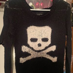 Crossbones Skull Goth sweater
